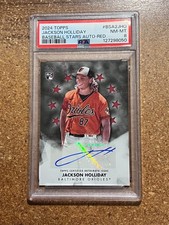 2024 Topps Baseball Stars Red # BSA2-JHO Jackson Holliday RC Auto 03/25 PSA 8