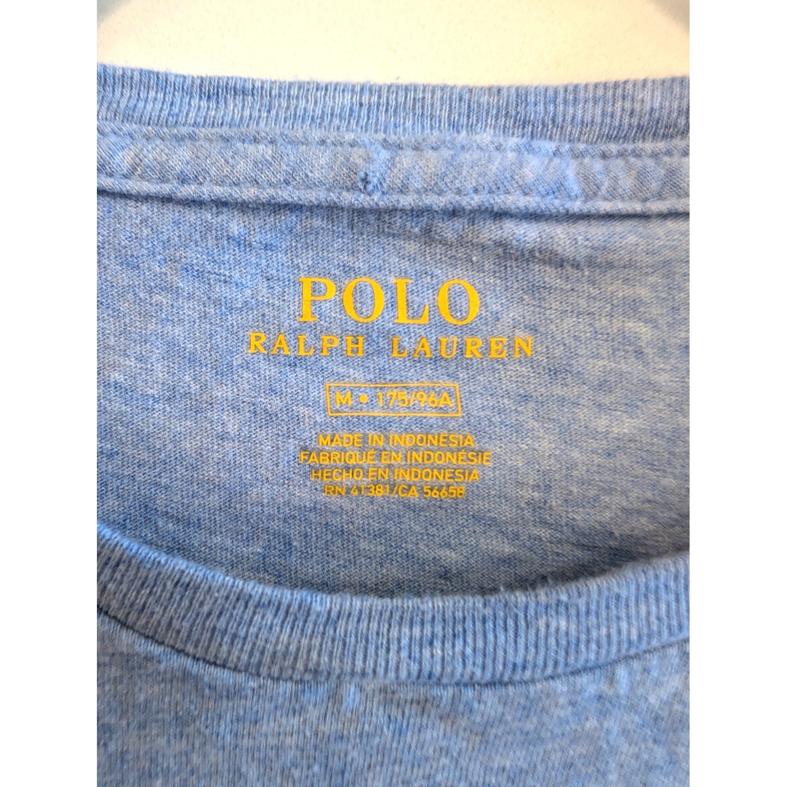 PONY Polo Ralph Lauren uomo blu t shirt media vestibilità classica cotone logo maglietta Normcore