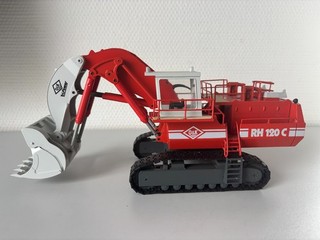 O&K Kettenbagger RH120C mit Hochlöffel Conrad #2771 1:50 Top Zustand