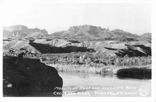 1940s Parker Arizona Monument Peak Headquarters  Frasher RPPC Postcard 25-12160