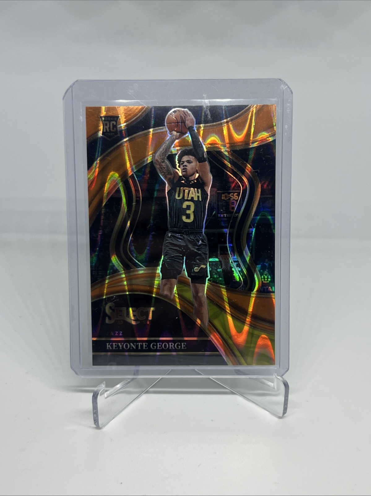 2023 PANINI SELECT ORANGE TECTONIC #295 KEYONTE GEORGE RC
