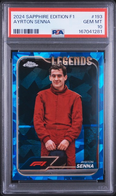 2024 Topps Chrome Formula 1 Sapphire Edition #193 Ayrton Senna PSA 10