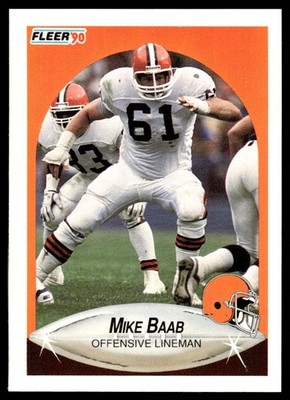 1990 Fleer Update Mike Baab Cleveland Browns #U-30