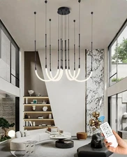 Modern Linear Chandelier Hanging Lighting with Remote CLEARANCE SALE