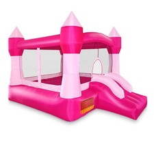 Pink Princess Bounce House Girls Bouncer Castle - Inflatable with Blower