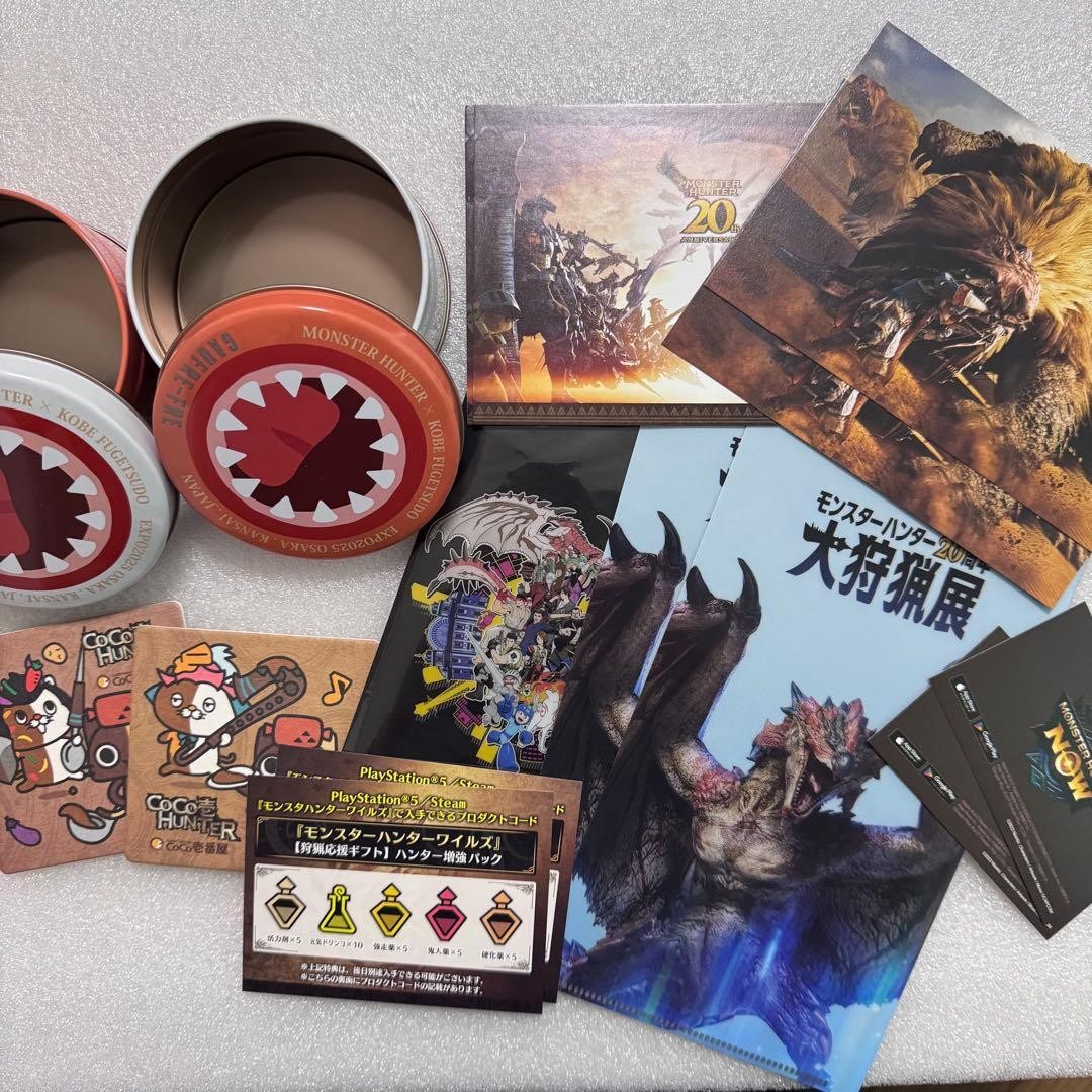 Monster Hunter CAPCOM Bulk Lot Mask Cases Postcards Coasters