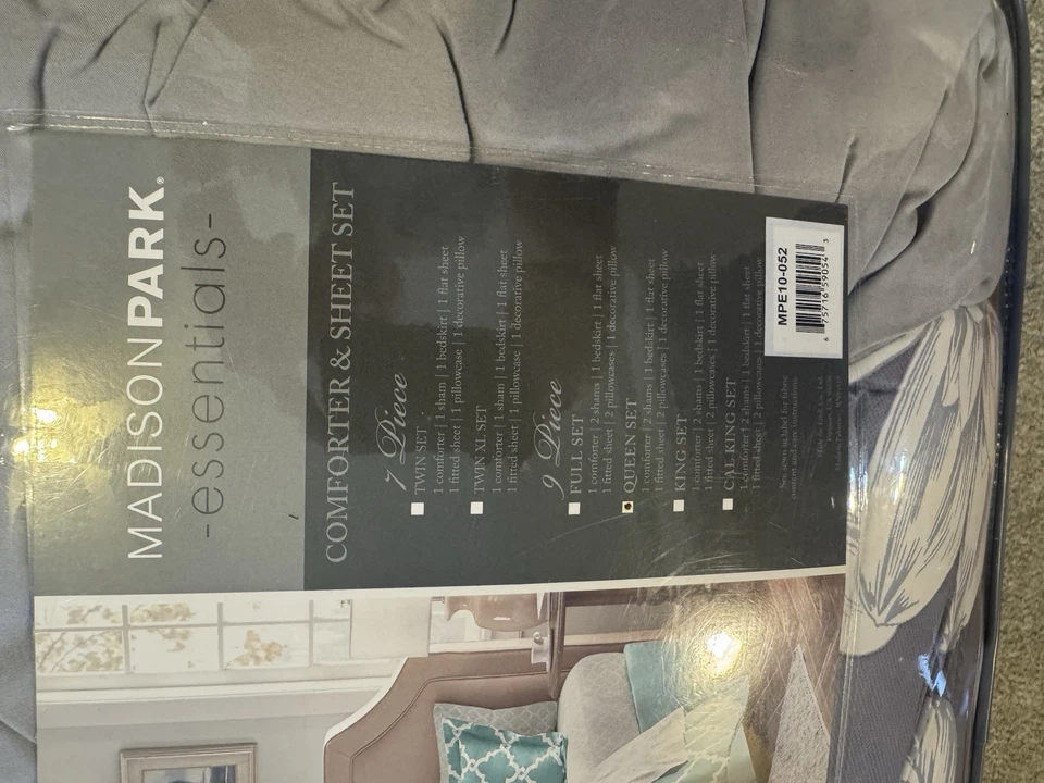 Madison Park Essentials Comforter In A Bag  Queen Size 9 Piece Set New - Image 3 of 3