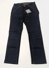 Dovetail Workwear Maven Slim Powerflex Indigo Blue Jeans Double Knee 8x28
