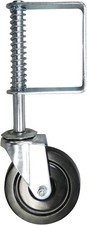 Hardware 8735 Hard Rubber Spring Gate Caster with Universal Mount 5-Inch Wheel