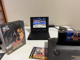 SNK Neo Geo AES Console Box Manual 5 Games KOF 94 95 96 Tested Japan