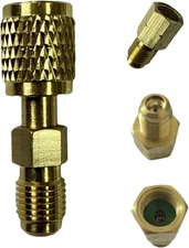 R32 R454B Refrigerant Adapter 1/4" Female, 1/4" Male For R32/R454B Split System