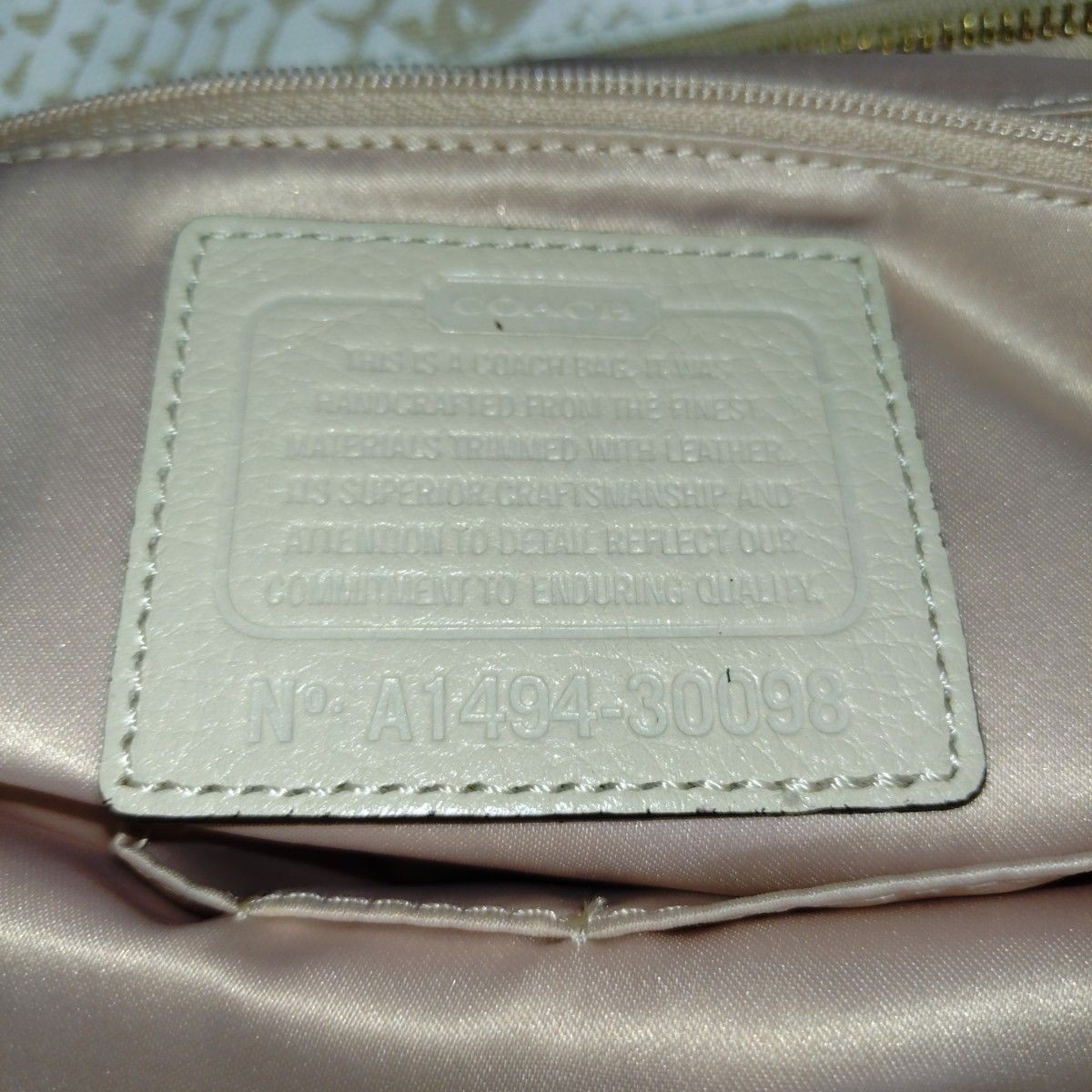 COACH 2way Shoulder Bag Canvas Python Pattern Cro… - image 14