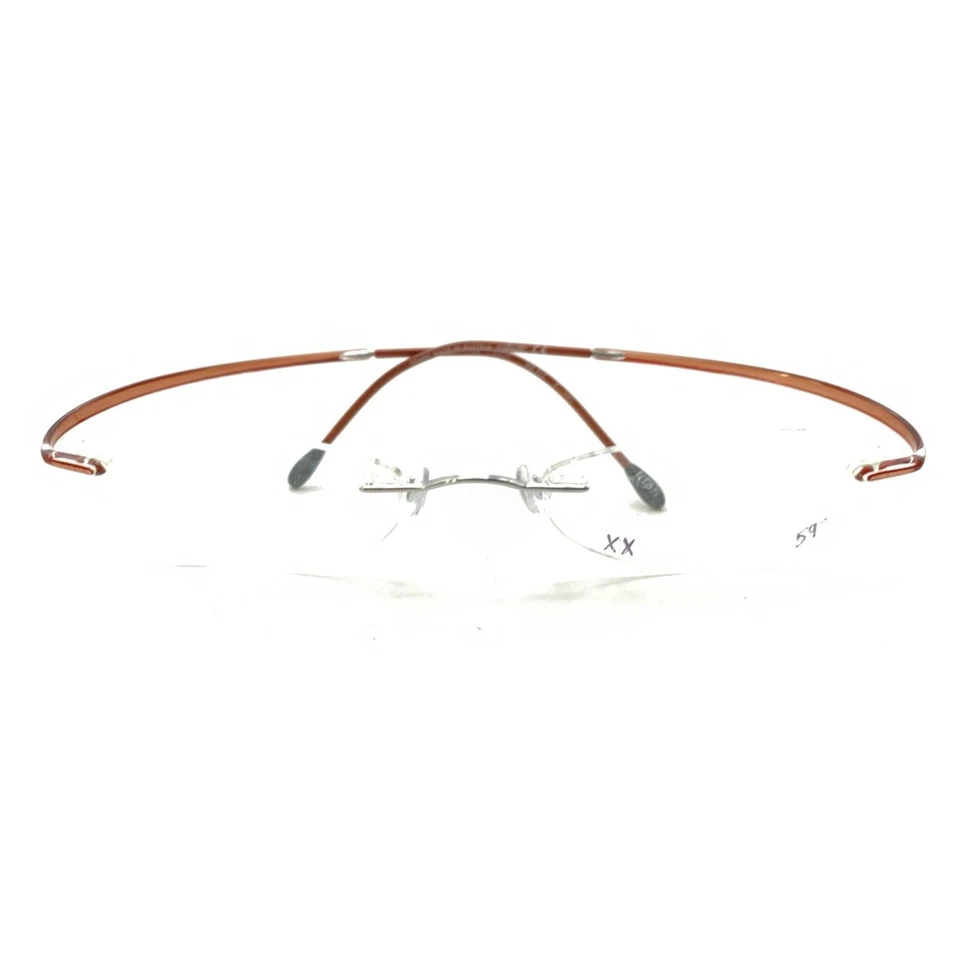 Silhouette M6571 40 6054 Titanium Red Rimless Eyeglasses Frames 50-17 140 - Image 2 of 4