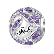 JIAYIQI Birthstone Charms for Bracelet Necklace Hypoallergenic Love Heart Hap...