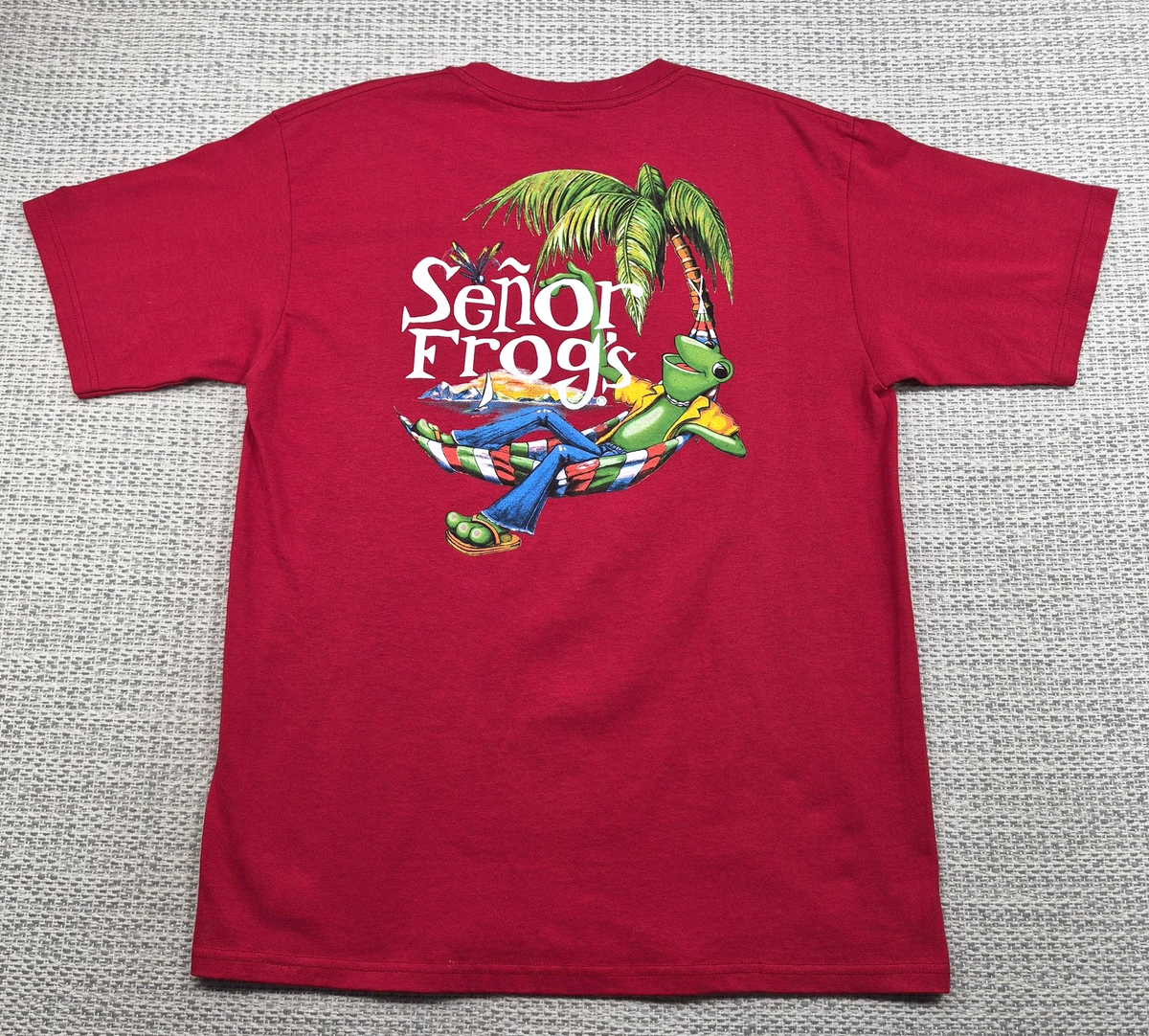 Señor Frog's Shirt Mens Large Red Vallarta Mexico Beach Graphic