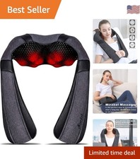 Ergonomic Shiatsu Neck Massager for Pain Relief with Heat Deep Tissue Therapy