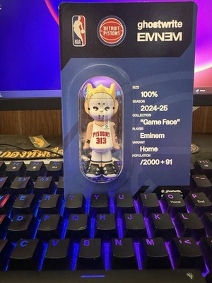 Eminem Slim Shady Detroit Pistons Home Variant Ghostwrite NBA /2000 Sealed