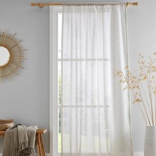 Kayla - Voile Panel with Slit, 140 x 122 cm, Natural, Natural