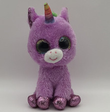 Purple/Multicolor Unicorn Plush Stuffed Animal, Small 6-8 inch Glitter Eyes