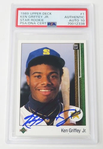 Ken Griffey Jr. HOF Signed Autograph 1989 Upper Deck Rookie Card # 1 PSA 10 Auto