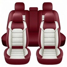 Luxury Leather Car 5 Seat Covers Front Rear Full Set Cushion Protector Universal