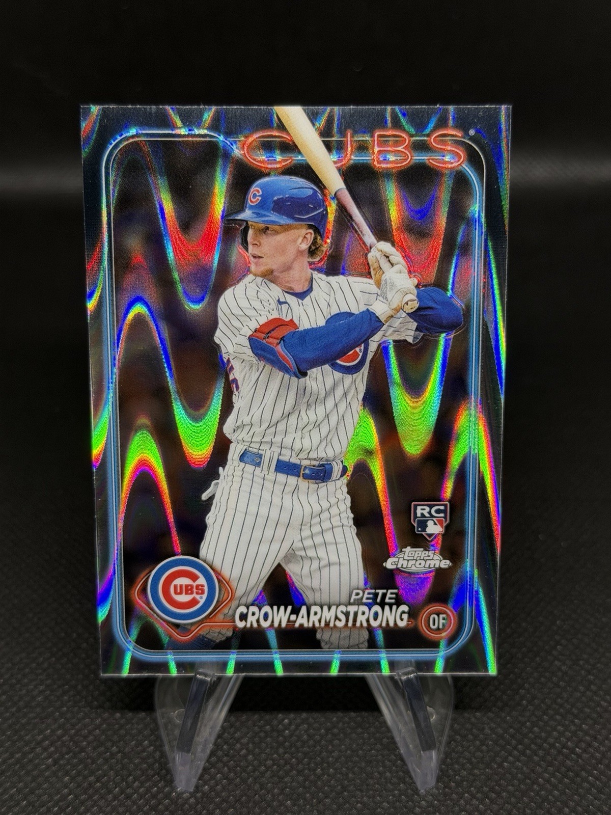 2024 Topps Chrome #16 Pete Crow-Armstrong RC Rookie RayWave Refractor Cubs Card