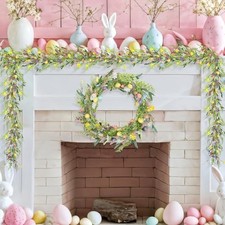 6.5 ft Easter Egg and Mixed Berry Garland Hanging Rustic 1PC Easter. Style 1