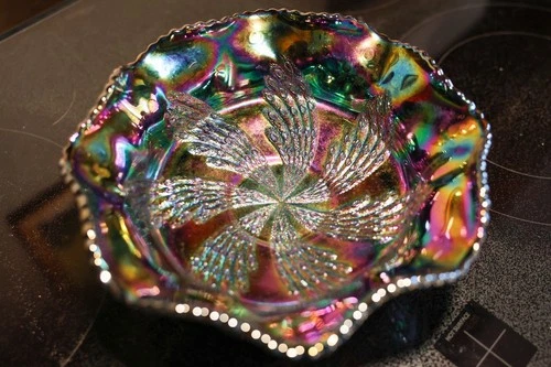 Antique Carnival Glass candy bowl