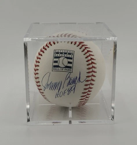 Johnny Bench Autographed Rawlings HOF Baseball w/HOF Inscription - Fanatics Cert