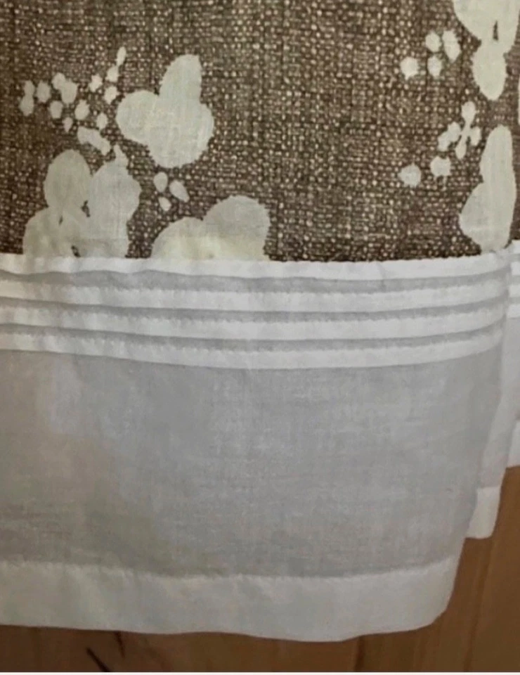 Tory Burch цветочный хлопок надежном платье миди - размер 4 - коричневый и белый - новый без ЯРЛЫКОВ - $498 - Изображение 4 из 4