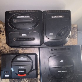 SEGA Collection Mixed Lot: Genesis, Sega CD (MK-80106), Saturn, RF/AV,  AS IS