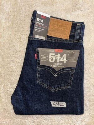 Jeans Levi s 514 Straight W30 L32 Herren Neu Mit Etikett Blau Denim