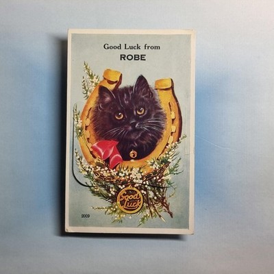 Robe Australia Comic C1950 Standard Lucky Black Cat Heather Neuheit Pull Down