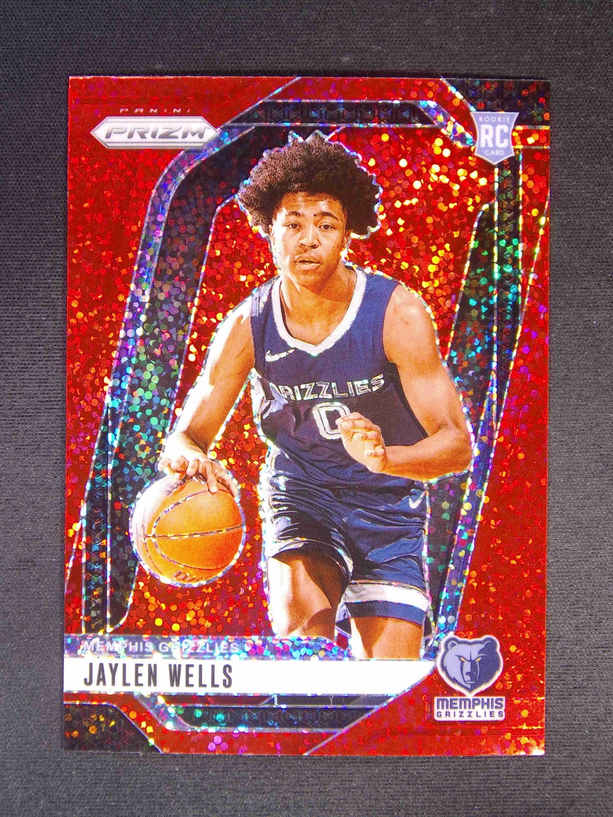 2024-25 Panini Prizm Jaylen Wells #239 RC Rookie Red Sparkle