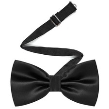 Adjustable Bowtie, Men BowtiePreTied Bow Tie for Parties Black