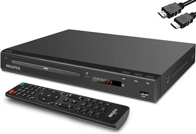 Region-Free HDMI DVD Player for TV, Compact CD/DVD Player for Smart TV, USB Port