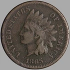 VF 1865 Indian Head Cent *JAO*