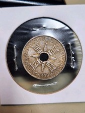 1938 New Guinea Shilling, Raw, Silver