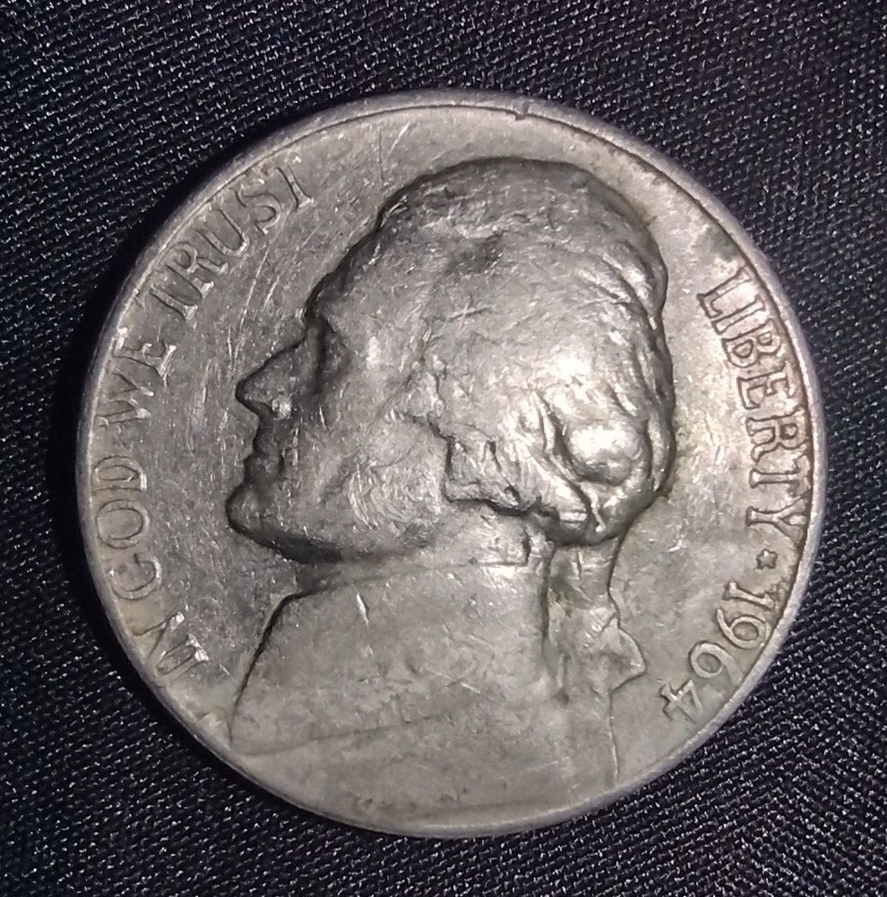 1964 D Jefferson Nickel Error Reverse Double Die Mint Mark | eBay