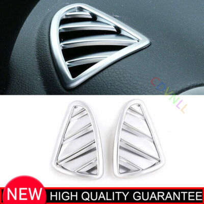 For Benz GLA W156 2020-2022 Matte Silver Dashboard Air Outlet Vent Frame Trim 2*