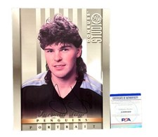 Jaromir Jagr SIGNED 1997 Donruss Studios Portraits 8x10 PSA COA Penguins HOf