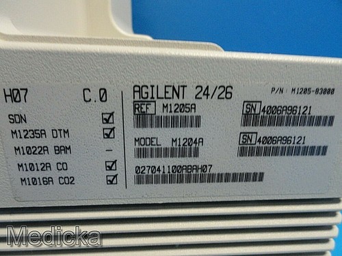 Agilent V24C / M1205A Multi-Para Patient Monitor W/ Rack Modules & Leads~ 14586 - Picture 8 of 12