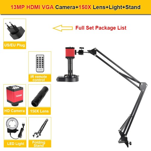 4K Digital Microscope for Electronics 48MP Type-C HDMI Camera 150X C Mount Zoom - Picture 8 of 8