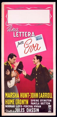 UNA LETTERA PER EVA  A Letter for Evie J.DASSIN LOCANDINA ORIGINALE 1a ED POSTER