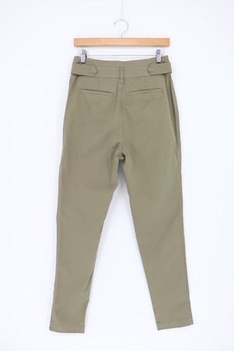 FRAME DENIM Women's Casual Pleat High Rise Cargo Pants Olive Green 4 $235 C84 - Picture 2 of 3