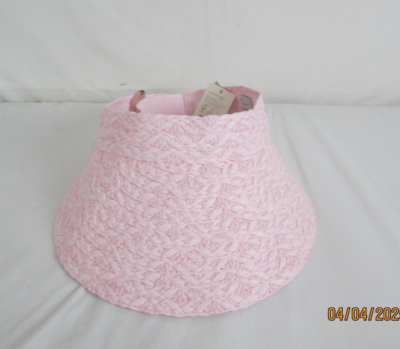 Woven Pink Straw Sun Visor Hat By A New Day | eBay display picture 1