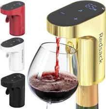 Polished Gold Automatic Wine Dispenser & Aerator. Digital & Rechargeable.