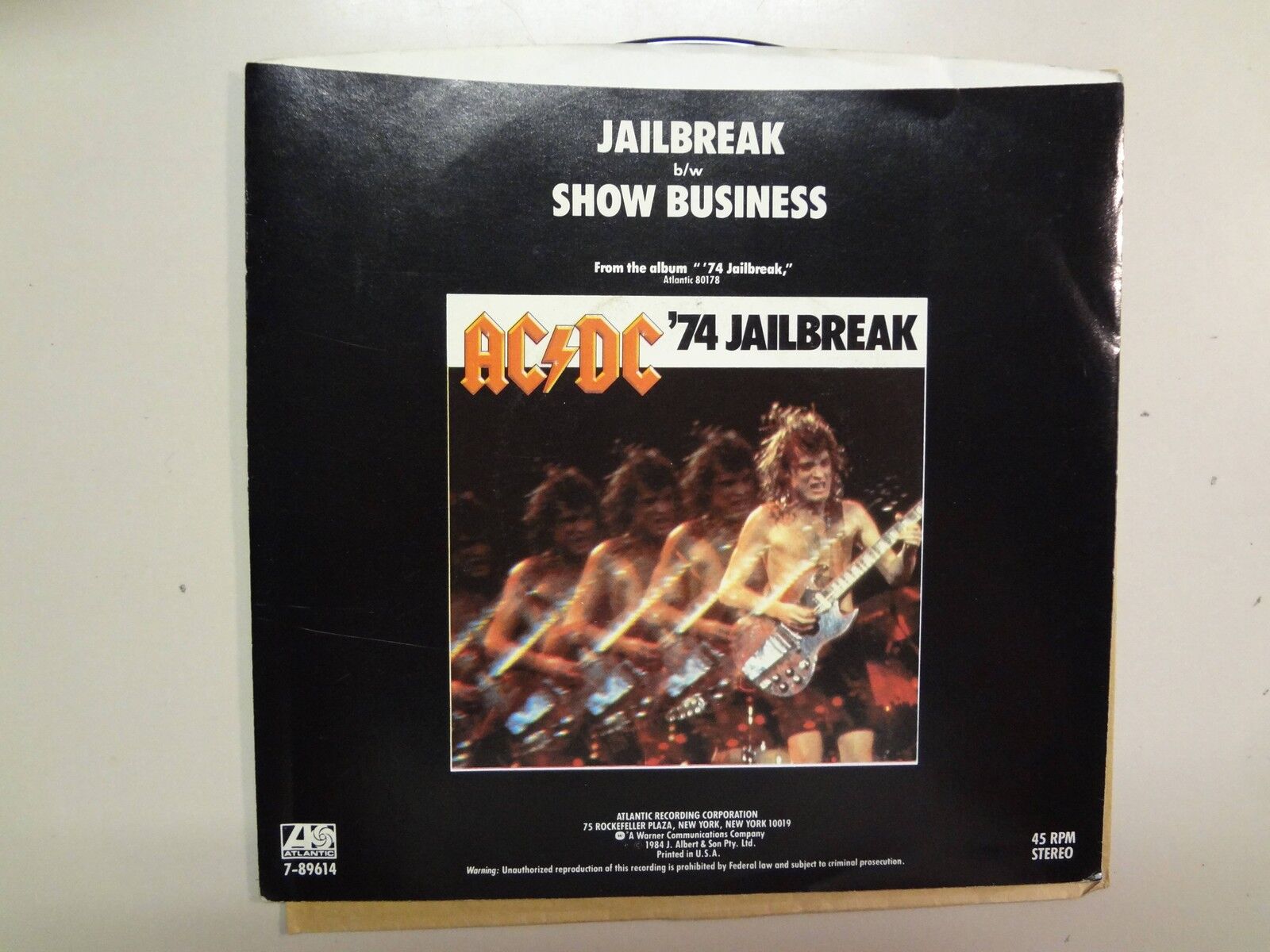 45cat - AC/DC - Jailbreak / Show Business - Atlantic - USA - 7-89614