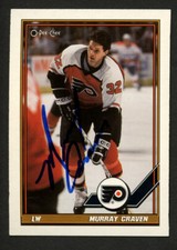 Murray Craven #254 signed autograph auto 1991-1992 O-Pee-Chee Hockey Card