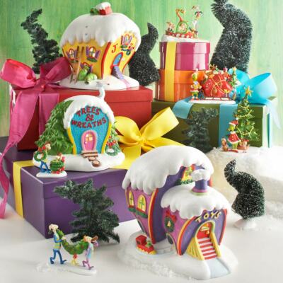 Dept 56 WHO-VILLE WACKY MAILBOXES SET OF 3 Grinch Village 4053066